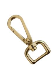 Karabińczyk zapięcie zatrzask typ 15-C z prostokątną przekrętką złoty