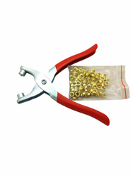 100 sztuk oczek złotych 5 mm + ręczna zaciskarka