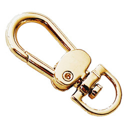 Karabińczyk zapięcie duży zatrzask typ C z przekrętką złoty
