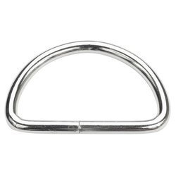 Półkółka kaletnicze do torebki szelek kombinezonu paska 50 mm srebrne 100 szt.