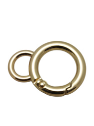 Otwierane kółko metalowe do toreb typu szekla złota 20/4
