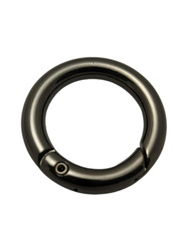 Otwierane kółko metalowe do toreb typu szekla czarne 20/5