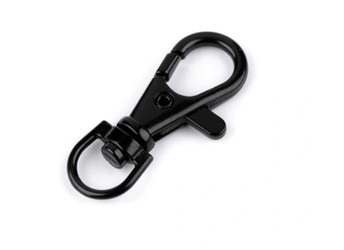 Karabińczyki zapięcie typ KBA1 rybka czarny nikiel 100 szt.