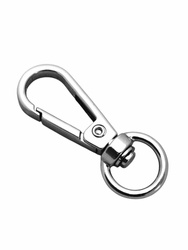 Karabińczyk zapięcie zatrzask typ 10 C z okrągłą przekrętką srebrny