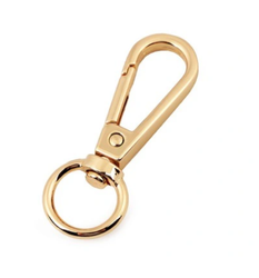 Karabińczyk zapięcie zatrzask typ 10 C z okrągłą przekrętką złotyo