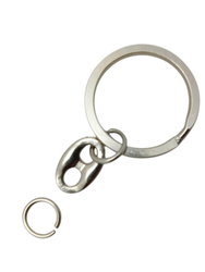 Kółka metalowe do breloków 20 mm 100 szt. baza z łącznikiem typu C4