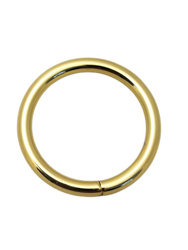 Kółko kaletnicze do torebki szelek kombinezonu 37 mm złote 10 szt.