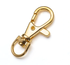 Karabińczyki zapięcie typ KBA1 rybka złoty 100 szt.