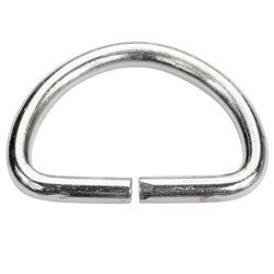 Półkółka kaletnicze do torebki szelek kombinezonu paska 31 mm srebrne 100 szt.