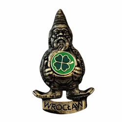 Magnes – Wrocławski Krasnal z koniczynką (odlewany ze znalu)