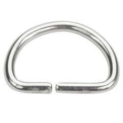 Półkółka kaletnicze do torebki szelek kombinezonu paska 12 mm srebrne 10 szt.