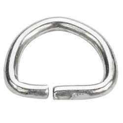 Półkółka kaletnicze do torebki szelek kombinezonu paska 10 mm srebrne 100 szt.