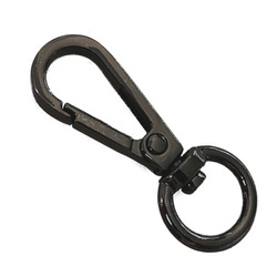 Karabińczyk zapięcie zatrzask typ 10 C z okrągłą przekrętką czarny