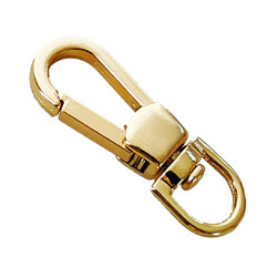 Karabińczyk zapięcie zatrzask typ C z przekrętką złoty