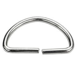 Półkółka kaletnicze do torebki szelek kombinezonu paska 42 mm srebrne 10 szt.