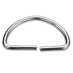 Półkółka kaletnicze do torebki szelek kombinezonu paska 42 mm srebrne 100 szt.