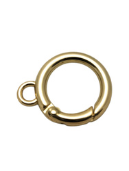 Otwierane kółko metalowe do toreb typu szekla złota 18/4