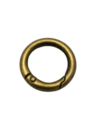 Otwierane kółko metalowe do toreb typu szekla miedziane 16/4