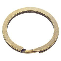 Kółka płaskie do kluczy breloków 25 mm 10 szt. stare złoto