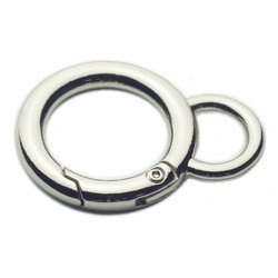 Otwierane kółko metalowe do toreb typu szekla srebrne 20/4