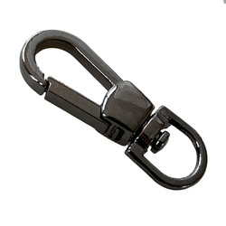 Karabińczyk zapięcie zatrzask typ C z przekrętką czarny
