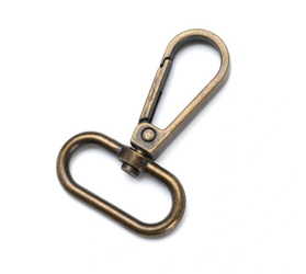 Karabińczyki zapięcie typ 25 stare złoto