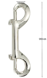 Karabińczyk metalowy podwójny 98 mm