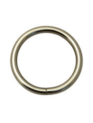 Kółko kaletnicze do torebki szelek kombinezonu 37 mm srebrne 10 szt.