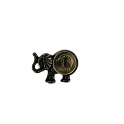 Słonik  1 grosz ze Znalu w Pokryciu Niklowym – Stare Złoto ( 30 mm)