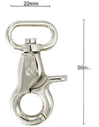 Karabińczyk metalowy spustowy 56 mm – 22 mm, obrotowy