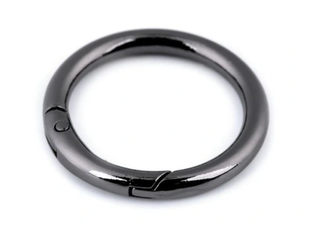 Otwierane kółko metalowe do toreb typu szekla czarne 30/5,5