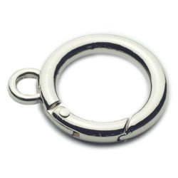 Otwierane kółko metalowe do toreb typu szekla srebrne 18/4