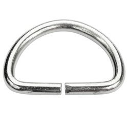 Półkółka kaletnicze do torebki szelek kombinezonu paska 31 mm srebrne 10 szt.