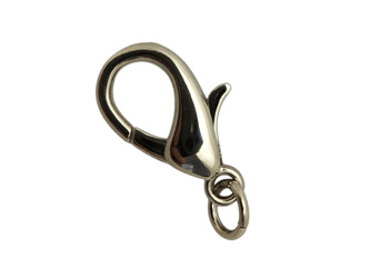 Karabińczyk 34 srebrny mm z kółkiem montażowym 6 mm 10 szt