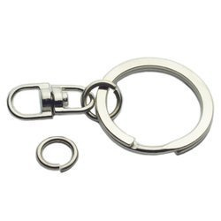 Kółka metalowe do breloków 20 mm 100 szt. baza z przekrętką