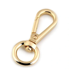 Karabińczyk zapięcie zatrzask 13 C z okrągłą przekrętką złotyo